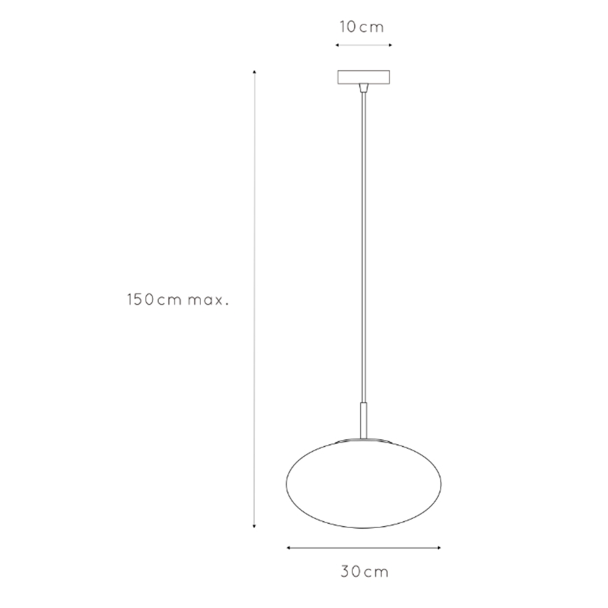 ONLI - Hanglamp aan een koord JANET 1xE27/6W/230V diameter 30 cm