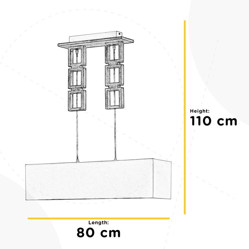 ONLI - Hanglamp aan een koord KISAR 2xE27/22W/230V