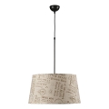ONLI - Hanglamp aan een koord MAIDA 1xE27/15W/230V diameter 50 cm bruin
