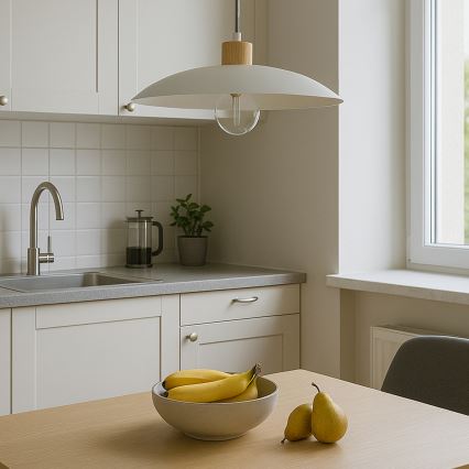 ONLI - Hanglamp aan een koord OHANA 1xE27/22W/230V beige