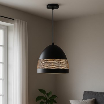 ONLI - Hanglamp aan een koord POLLY 1xE27/22W/230V zwart