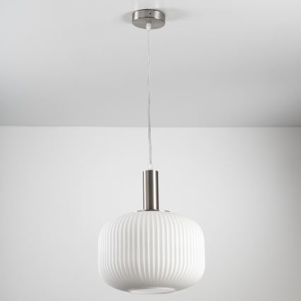 ONLI - Hanglamp aan kabel DOROTY 1xE27/15W/230V wit/glanzend chroom