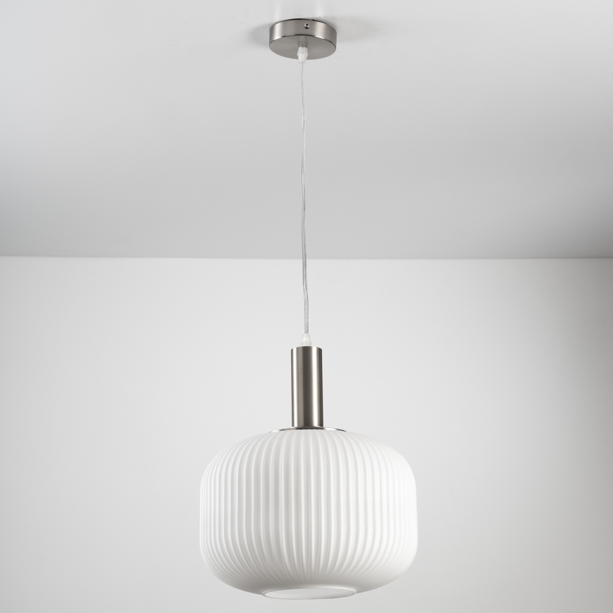 ONLI - Hanglamp aan kabel DOROTY 1xE27/15W/230V wit/glanzend chroom