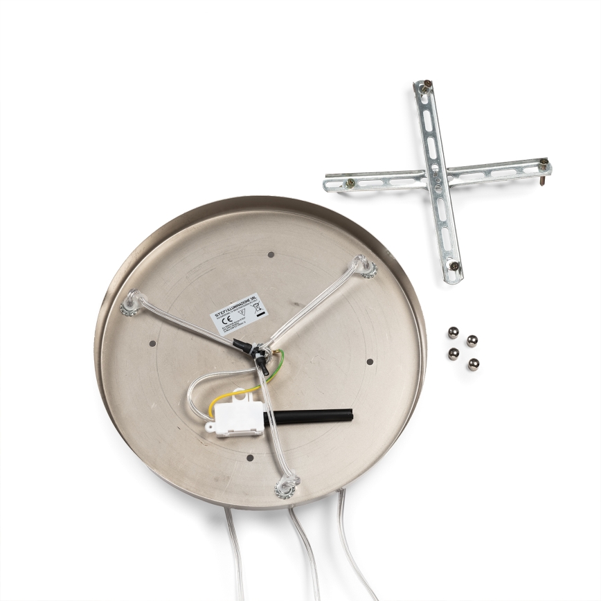 ONLI - Hanglamp aan kabel DOROTY 3xE27/15W/230V wit/glanzend chroom