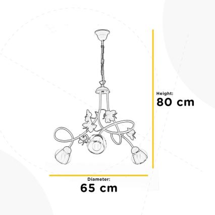ONLI - Hanglamp voor kinderen BUTTERFLY 3xE14/6W/230V