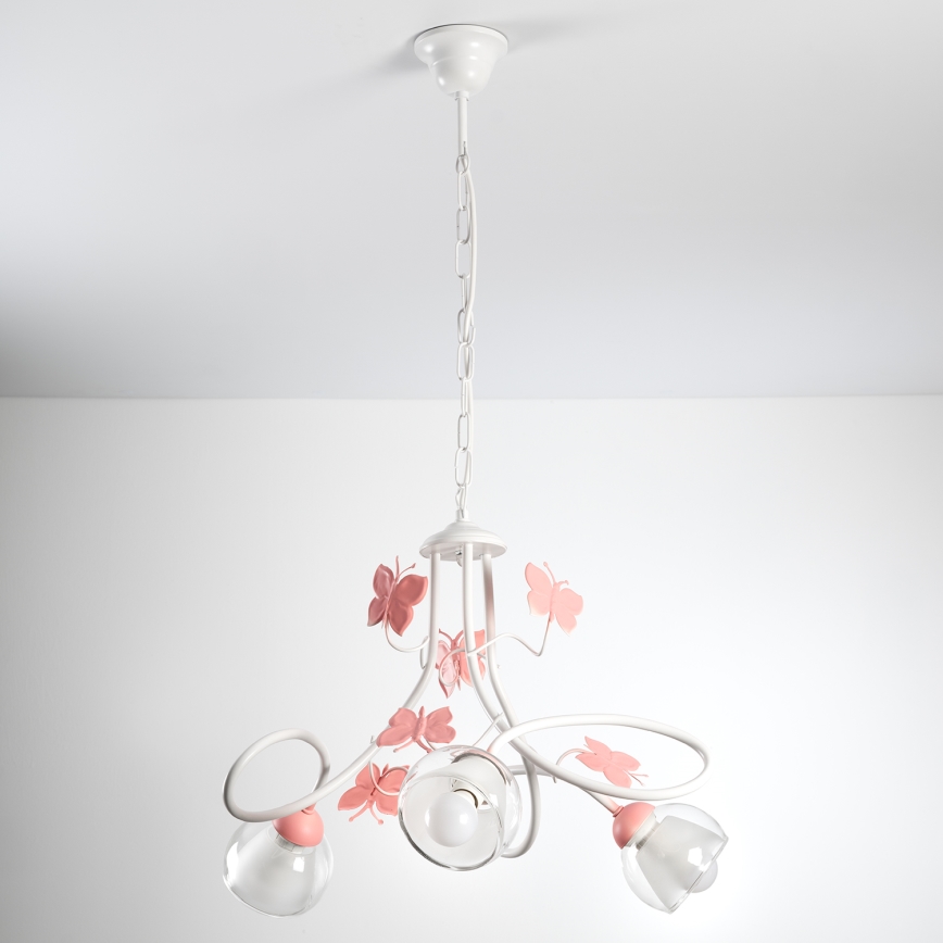 ONLI - Hanglamp voor kinderen BUTTERFLY 3xE14/6W/230V