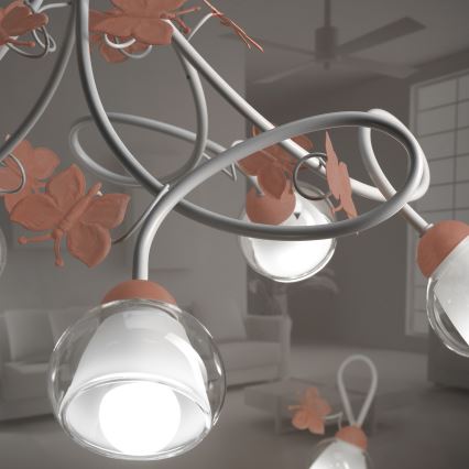 ONLI - Hanglamp voor kinderen BUTTERFLY 5xE14/6W/230V