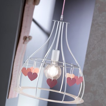 ONLI - Hanglamp voor kinderen TITTA 1xE27/22W/230V roze