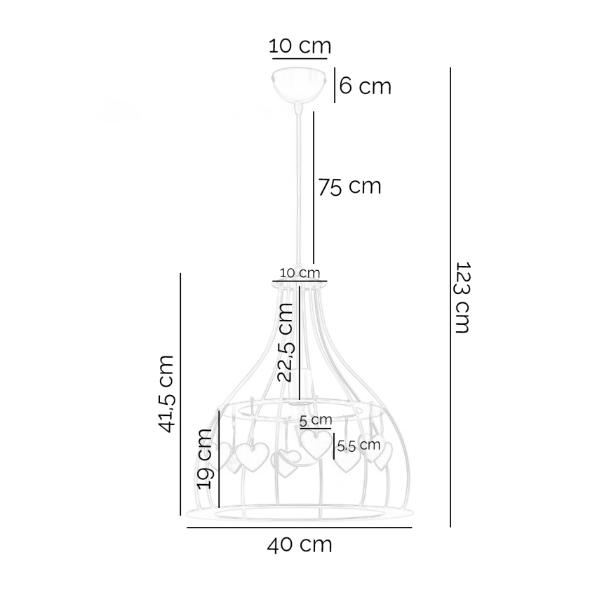 ONLI - Hanglamp voor kinderen TITTA 1xE27/22W/230V roze