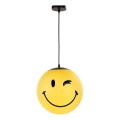 ONLI - Kinderhanglamp SMILEY aan snoer 1xE27/15W/230V geel