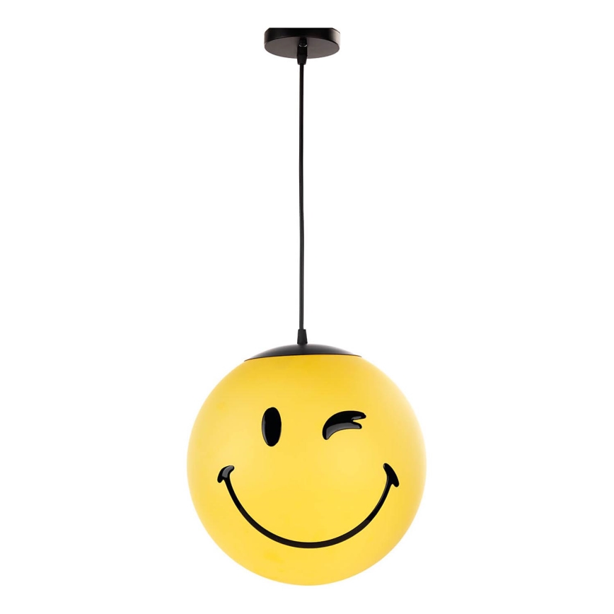 ONLI - Kinderhanglamp SMILEY aan snoer 1xE27/15W/230V geel