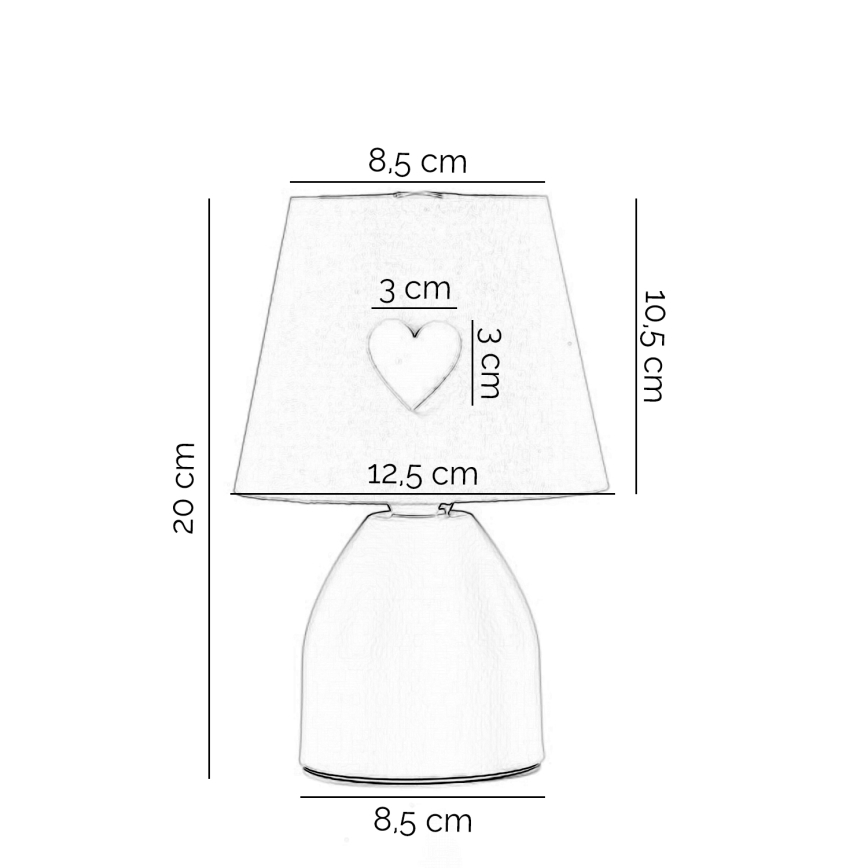 ONLI - Kinderlamp TITTA 1xE14/6W/230V 20 cm wit