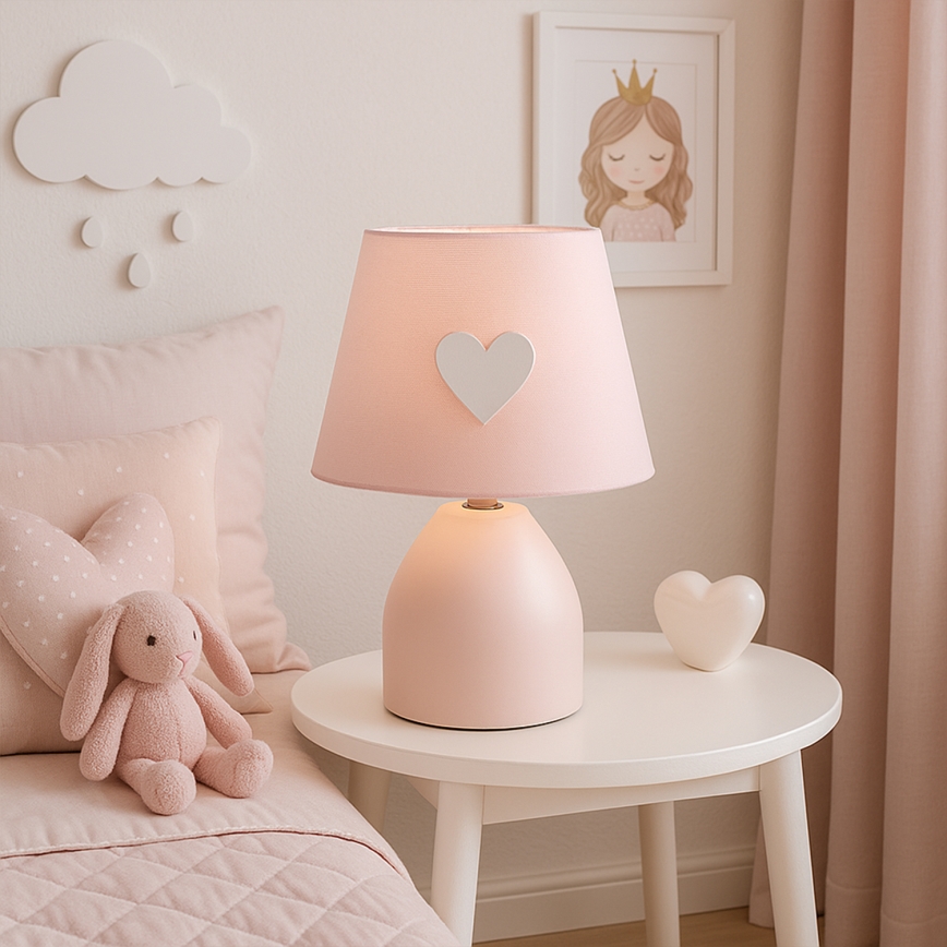 ONLI - Kleine kinderlamp TITTA 1xE14/6W/230V 20 cm roze