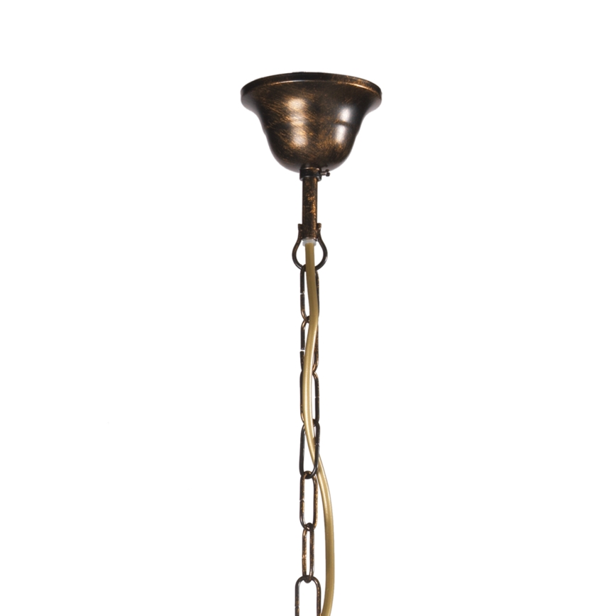 ONLI - Kroonluchter aan ketting CAROLINA 6xE14/6W/230V brons