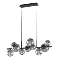 ONLI - Kroonluchter met kabelophanging PALOMA 10xG9/3W/230V zwart/gerookt glas