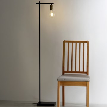 ONLI - Lampadaire CROSS 1xE27/22W/230V noir/laiton