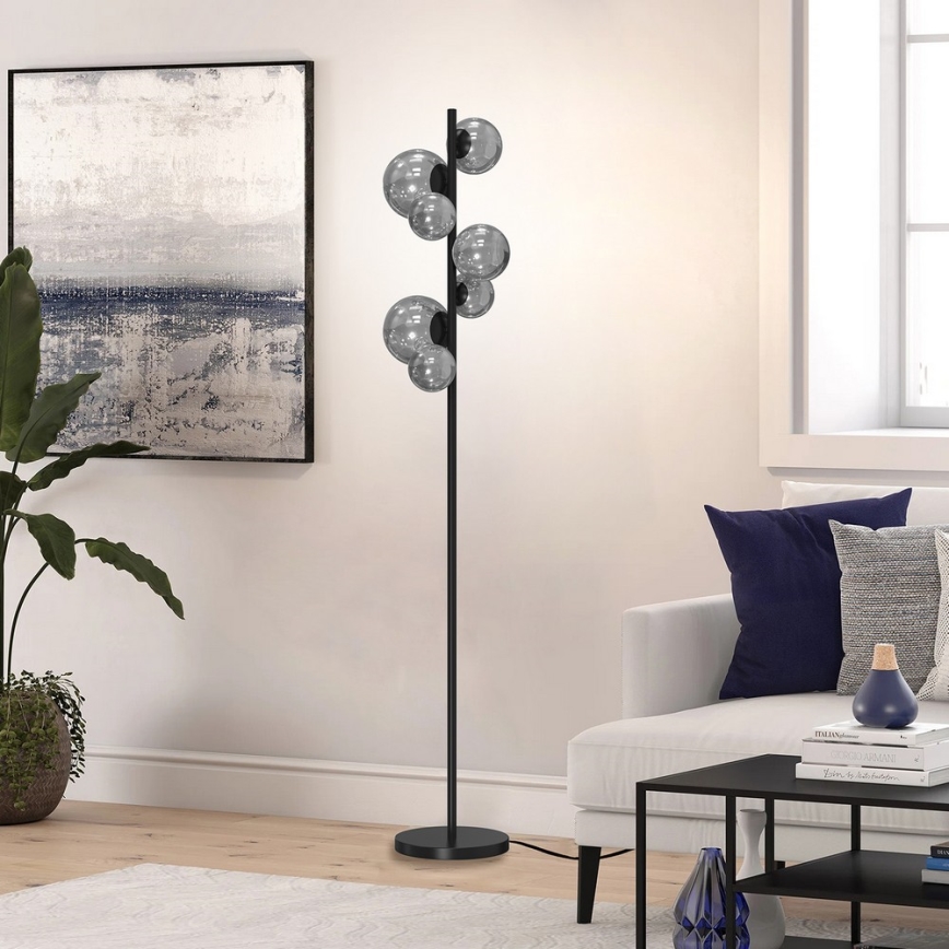 ONLI - Lampadaire PALOMA 7xG9/10W/230V noir/fumé