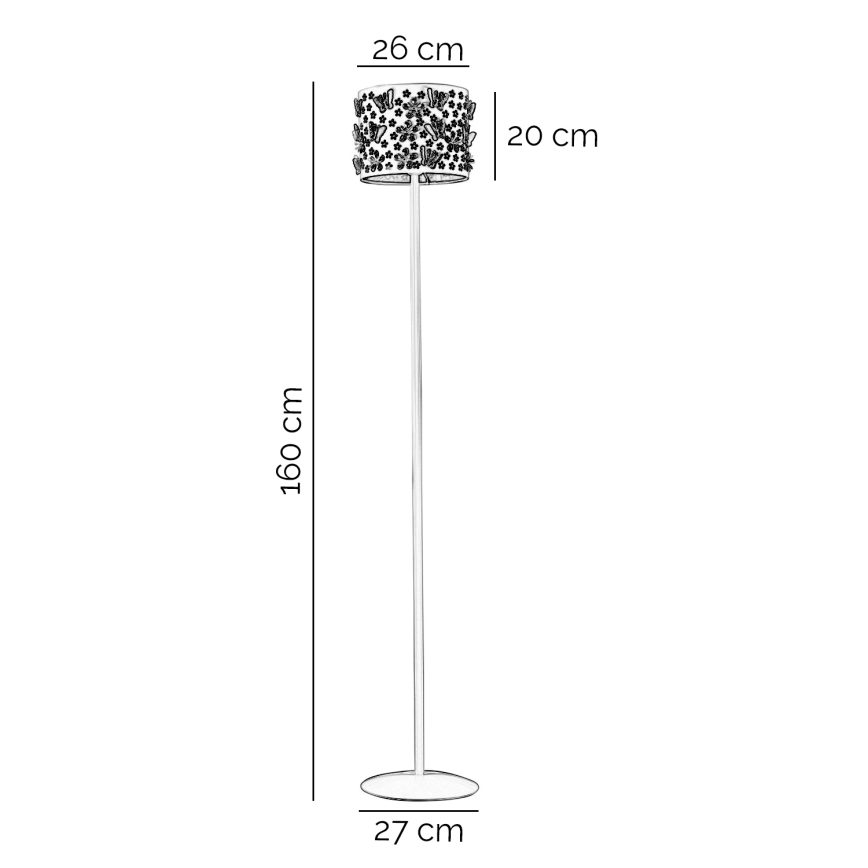 ONLI - Lampadaire TITILLA 1xE27/22W/230V violet/blanc