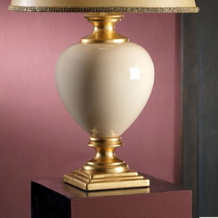 ONLI - Lampe de table AMADEUS 1xE27/15W/230V 72 cm beige/doré