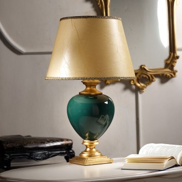 ONLI - Lampe de table AMADEUS 1xE27/15W/230V 72 cm vert/doré