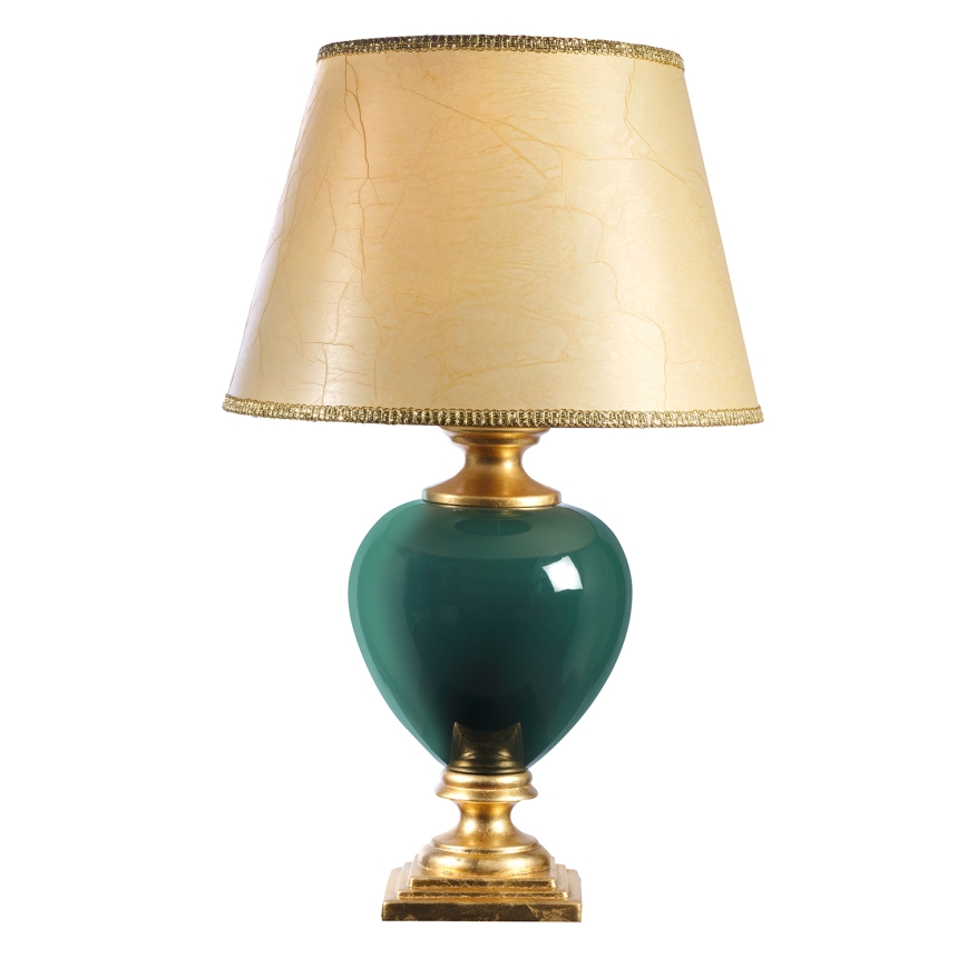 ONLI - Lampe de table AMADEUS 1xE27/15W/230V 72 cm vert/doré