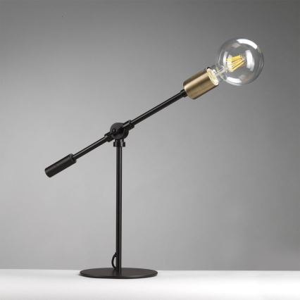 ONLI - Lampe de table ASTE 1xE27/15W/230V 45 cm noir/doré