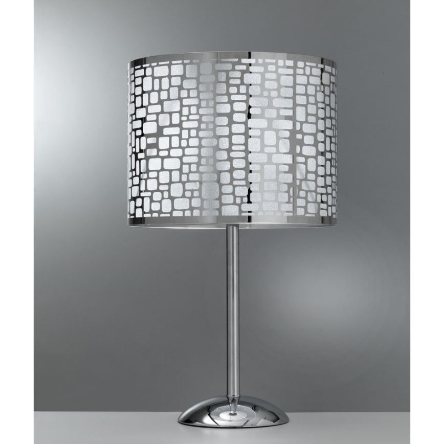ONLI - Lampe de table BRUCE 1xE27/15W/230V 53 cm chrome mat