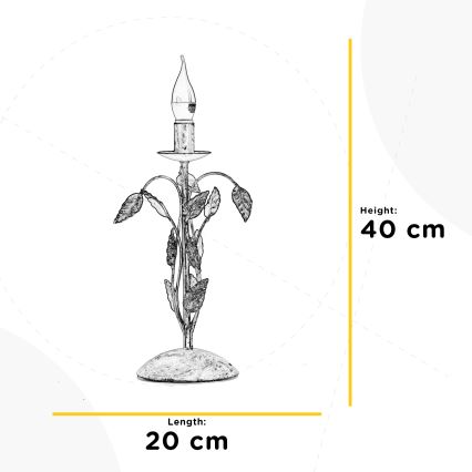 ONLI - Lampe de table COLLANA 1xE14/6W/230V 40 cm blanc
