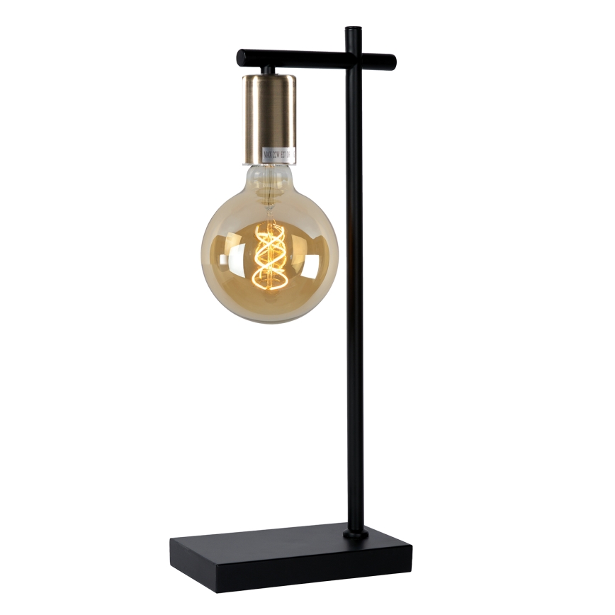ONLI - Lampe de table CROSS 1xE27/22W/230V noir/laiton
