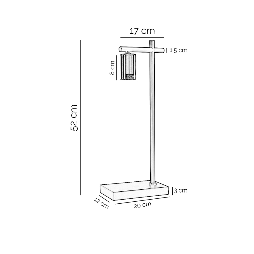 ONLI - Lampe de table CROSS 1xE27/22W/230V noir/laiton