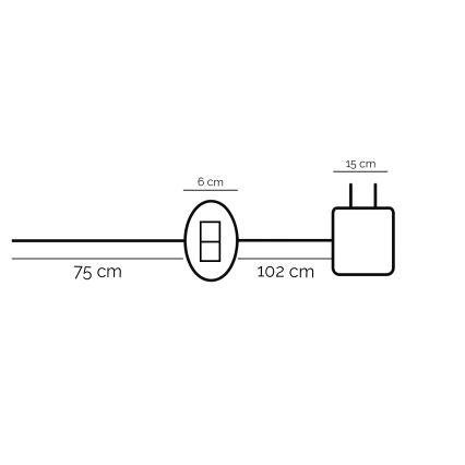ONLI - Lampe de table DAFNE LED/12W/230V 4000K 48 cm noir