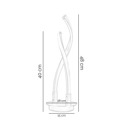 ONLI - Lampe de table DAFNE LED/12W/230V 4000K 48 cm noir
