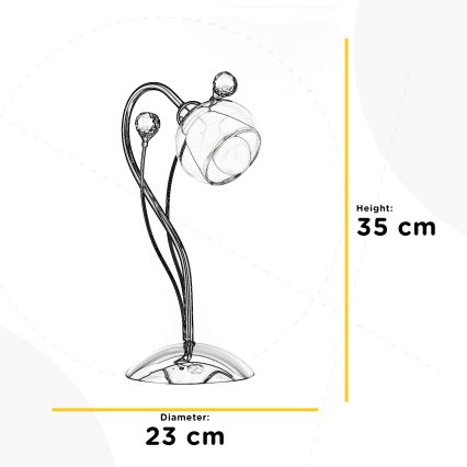 ONLI - Lampe de table DIAMANTE 1xE14/6W/230V 35 cm