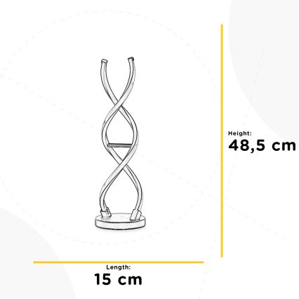 ONLI - Lampe de table DNA LED/12W/230V 4000K 48,5 cm argent