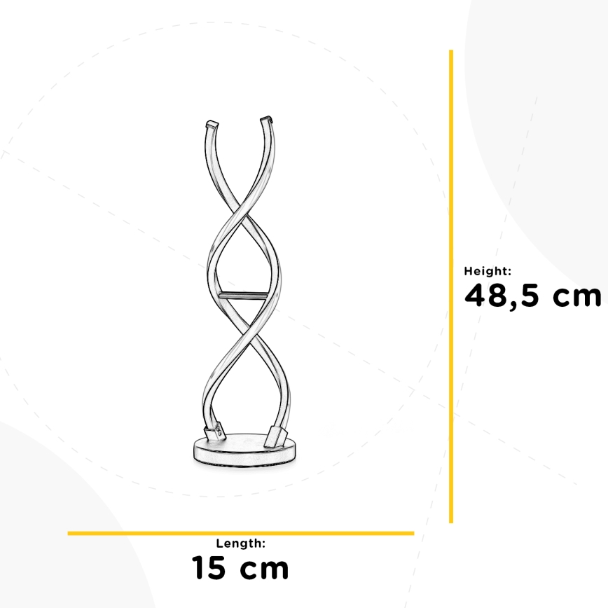 ONLI - Lampe de table DNA LED/12W/230V 4000K 48,5 cm argent