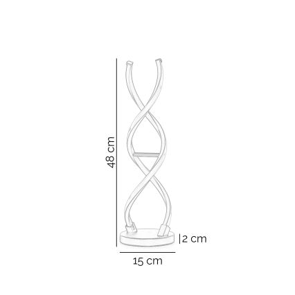 ONLI - Lampe de table DNA LED/12W/230V 4000K 48,5 cm argent