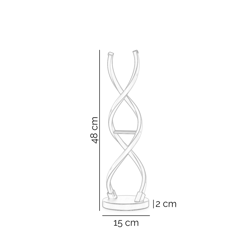 ONLI - Lampe de table DNA LED/12W/230V 4000K 48,5 cm argent
