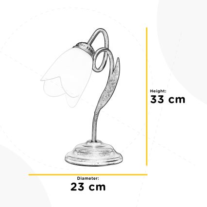 ONLI - Lampe de table DOPPIO GIRO 1xE14/6W/230V bronze