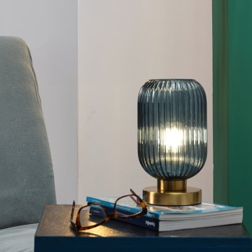 ONLI - Lampe de table DOROTY 1xE27/22W/230V bleu/doré