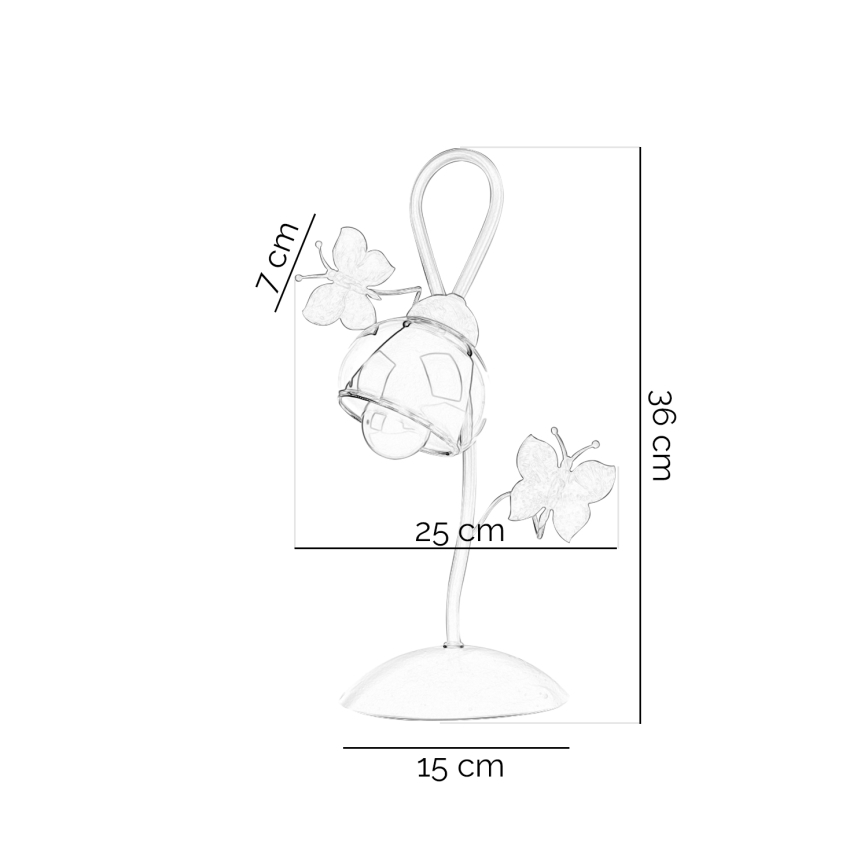 ONLI - Lampe de table enfant BUTTERFLY 1xE14/6W/230V