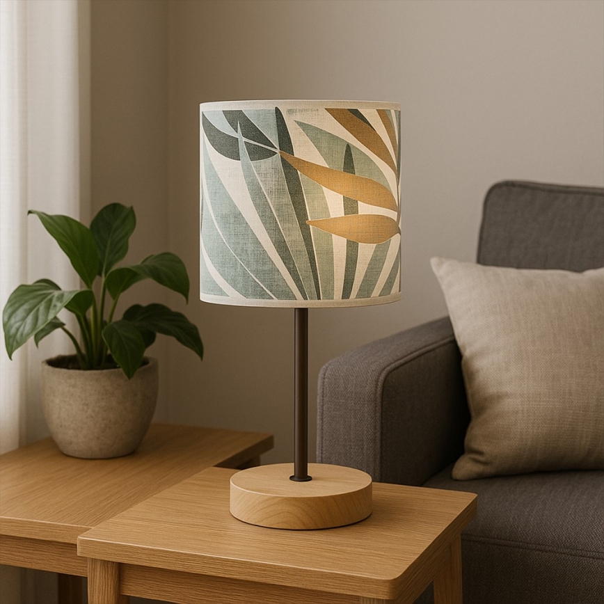 ONLI - Lampe de table FLORA 1xE27/22W/230V 28 cm vert/doré