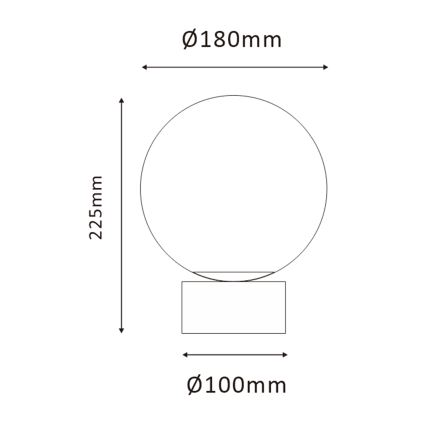 ONLI - Lampe de table JANET 1xE14/6W/230V d. 20 cm