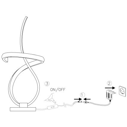 ONLI - Lampe de table KIRA LED/12W/230V 4000K 38,5 cm doré