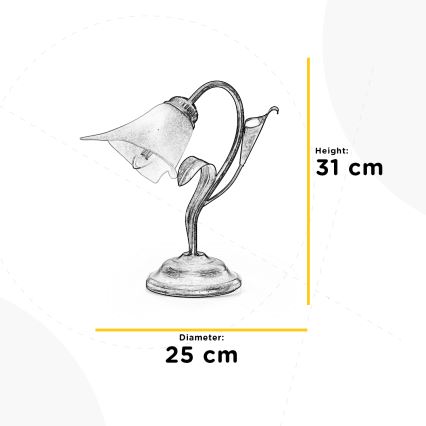 ONLI - Lampe de table LUCREZIA 1xE14/6W/230V bronze