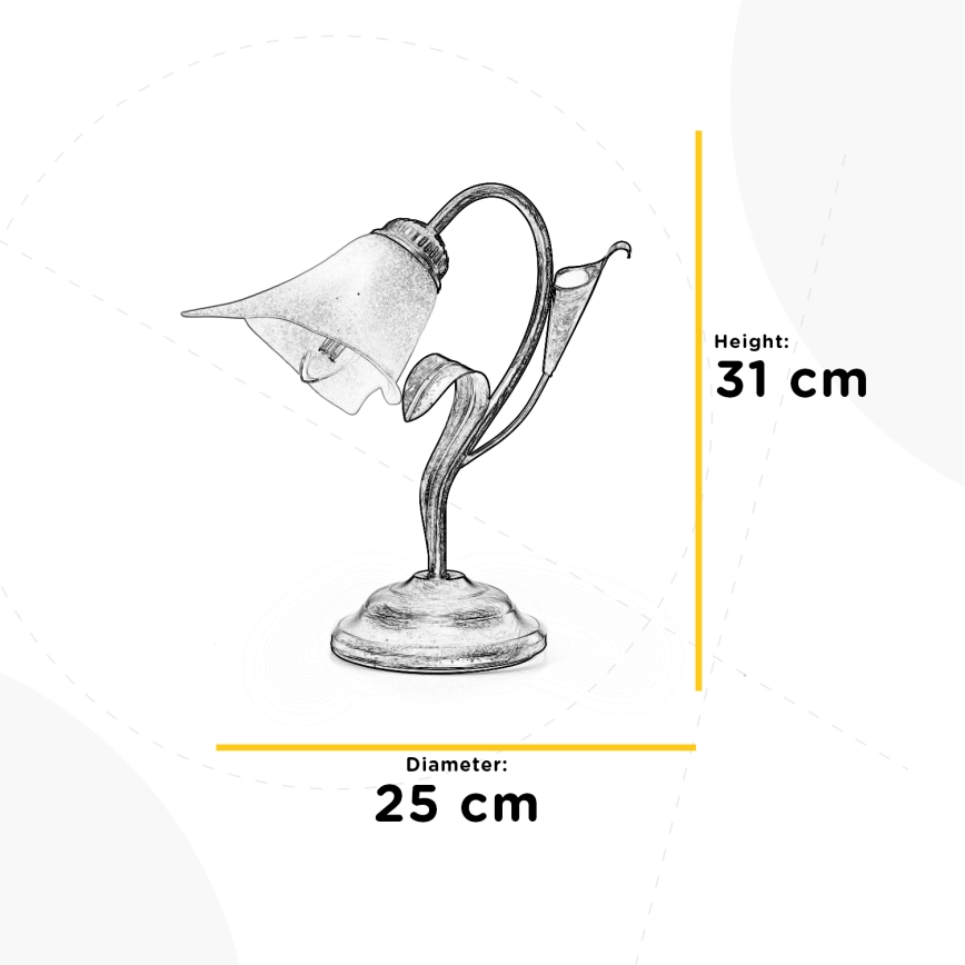 ONLI - Lampe de table LUCREZIA 1xE14/6W/230V bronze