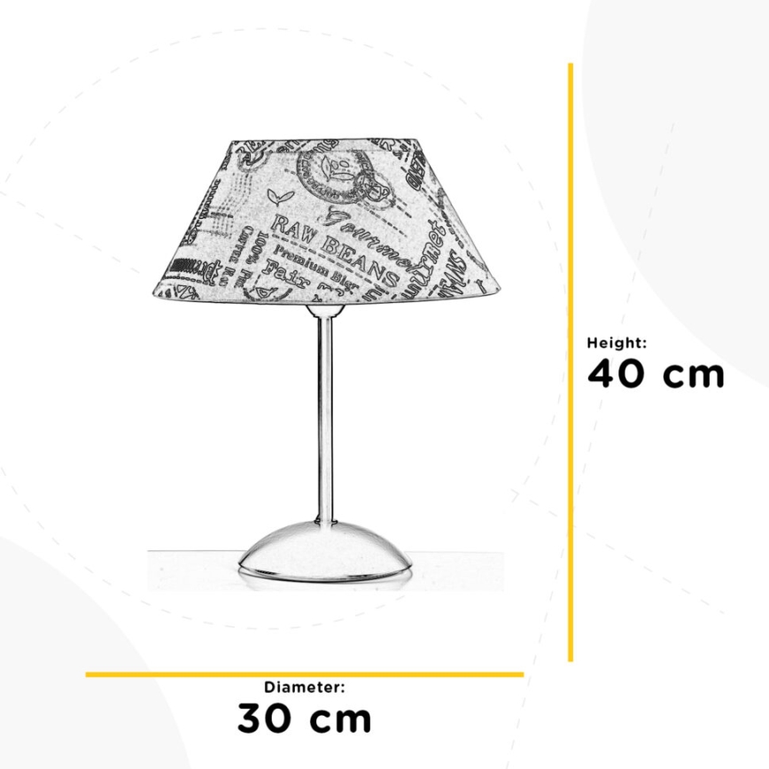 ONLI - Lampe de table MAIDA 1xE27/15W/230V 40 cm marron