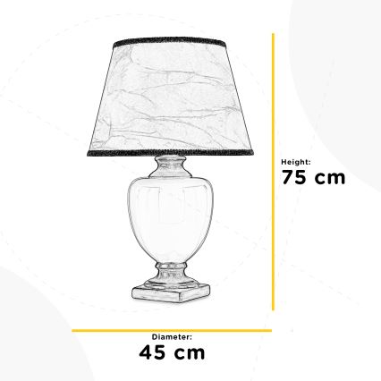 ONLI - Lampe de table MOZART 1xE27/22W/230V noire/dorée 67 cm