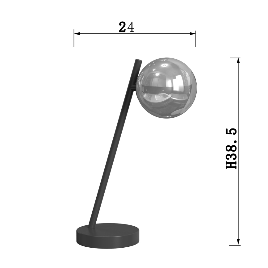 ONLI - Lampe de table PALOMA 1xG9/10W/230V 38,5 cm noir/fumé