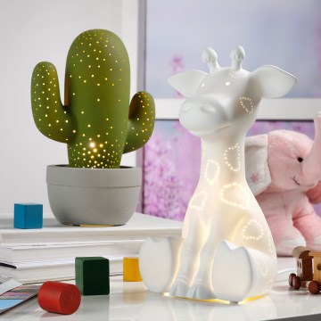 ONLI - Lampe de table PORCELLANA 1xE14/6W/230V 27 cm cactus