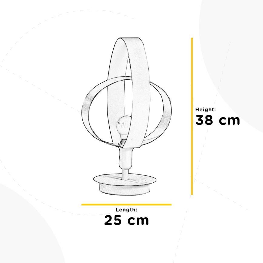 ONLI - Lampe de table SERENA 1xE14/6W/230V blanc 38 cm